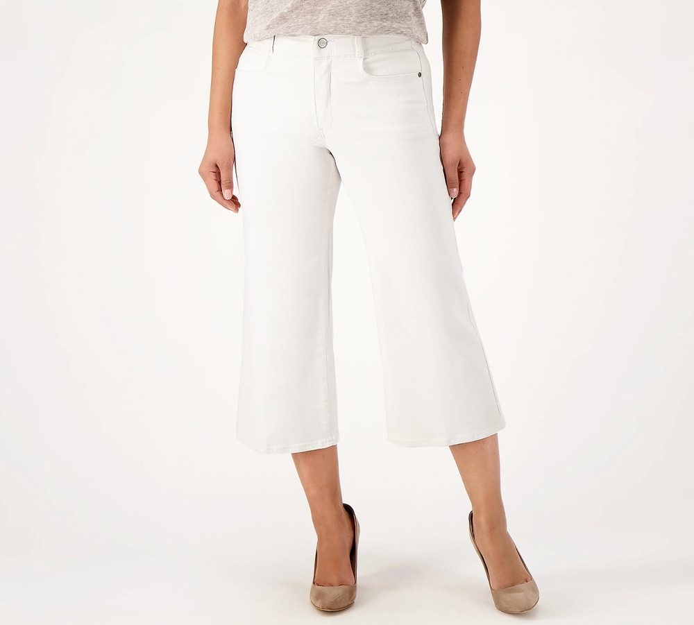 NYDJ Womens Cool Embrace Wide Leg Crop Jeans SIZE 20WL Optic White NWT